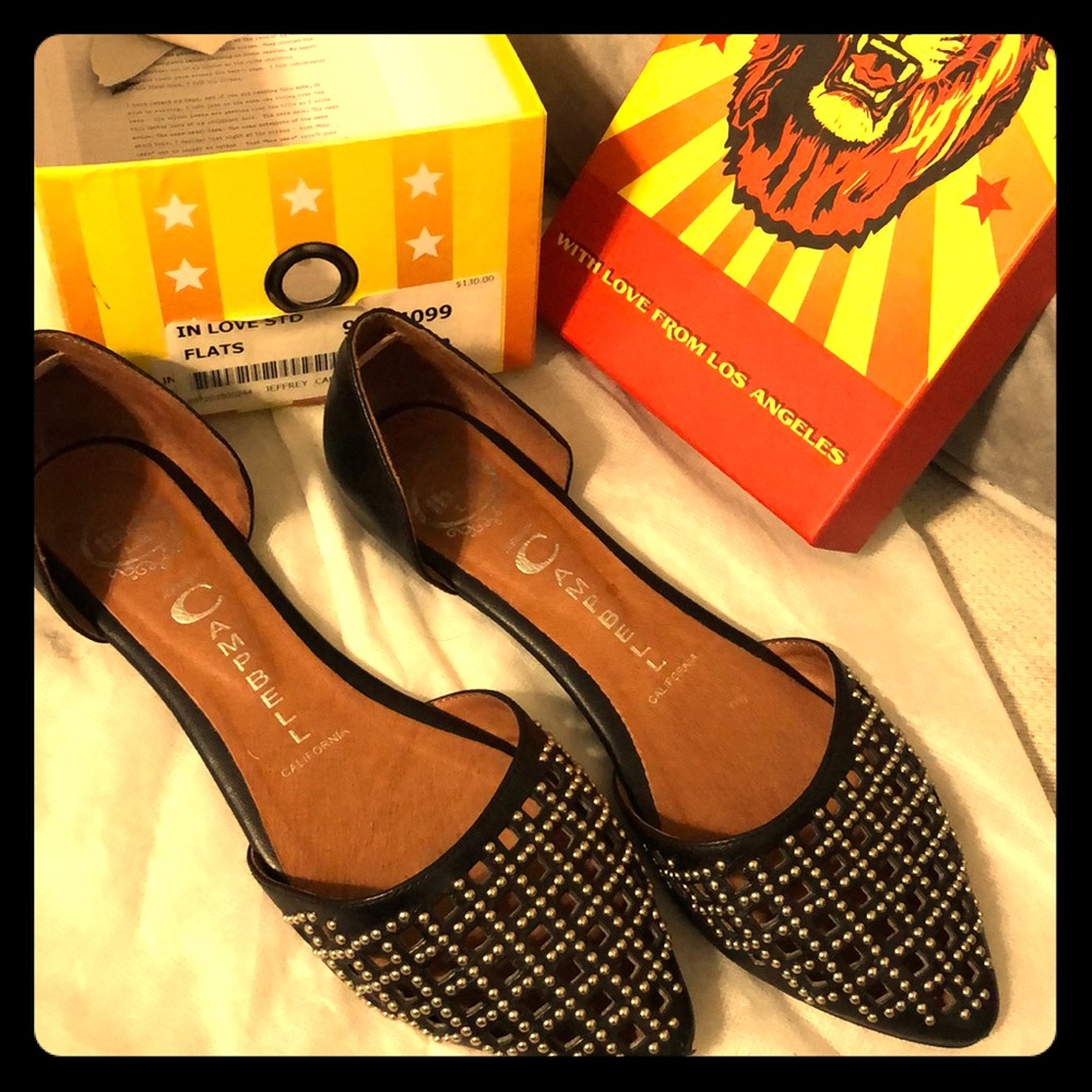 Jeffery Campbell studded “in love” flats